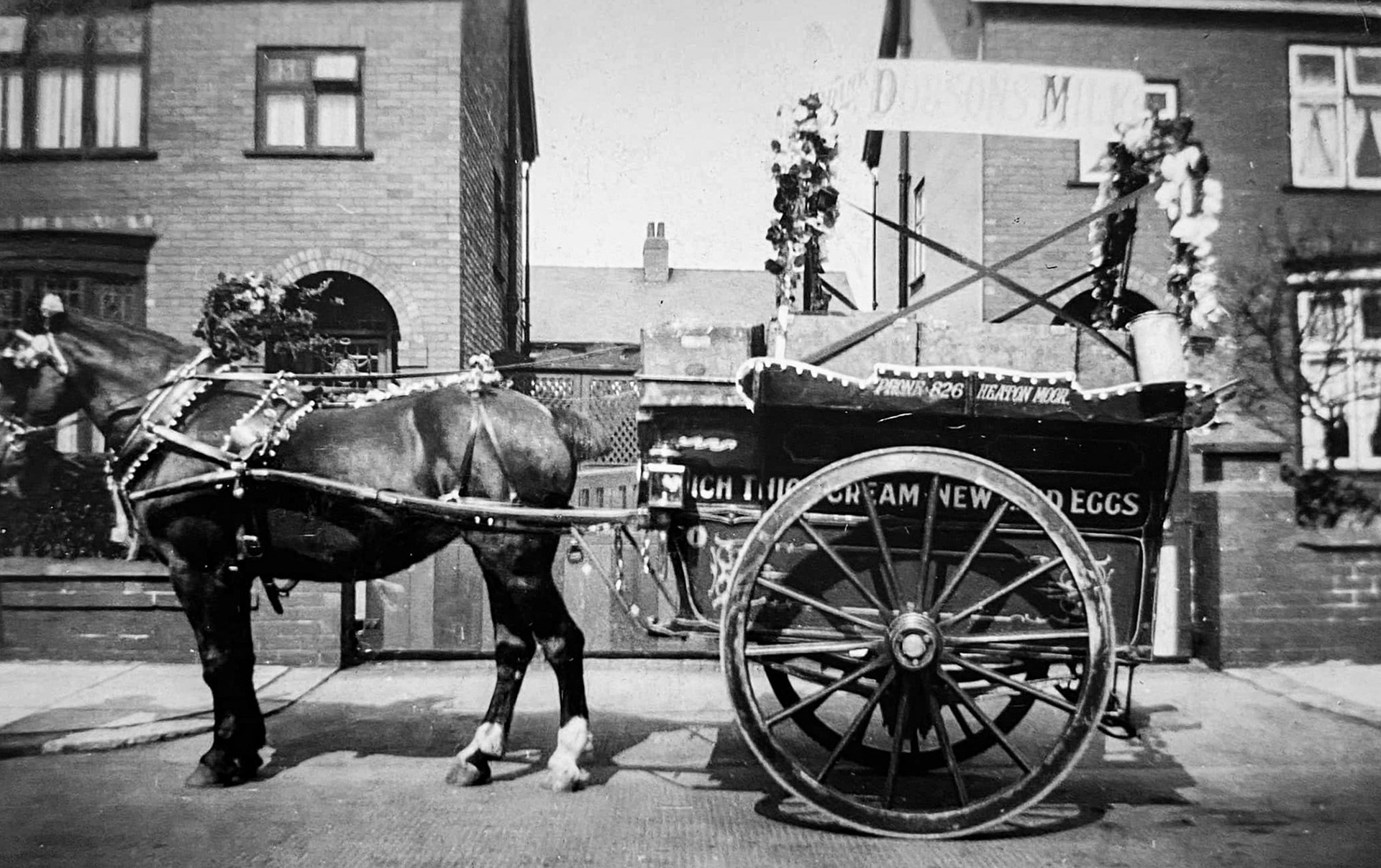 Dobson's Dairies, Levenshulme. Harry Whalley commented "My grandad and dad worked for Dobson's Dairies in Levenshume" (Courtesy Harry Whalley)