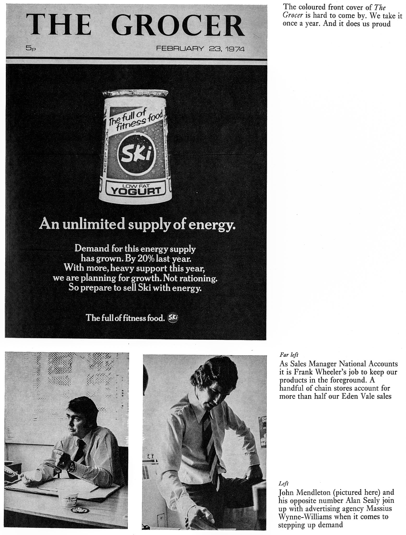 1974 Eden Vale and Ski marketing secrets with John Mendleton and Frank Wheeler. (Courtesy Doreen Williams)