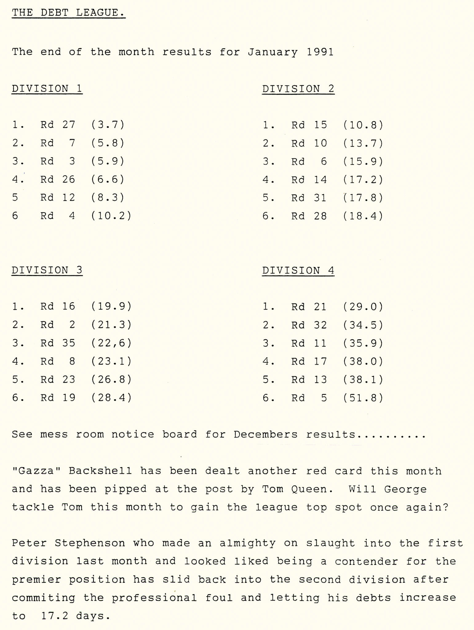1991 Bloomsbury. The 'Bloomsbury Bugle' newsletter produced in-house for depot staff. (Courtesy Michael Aldread)