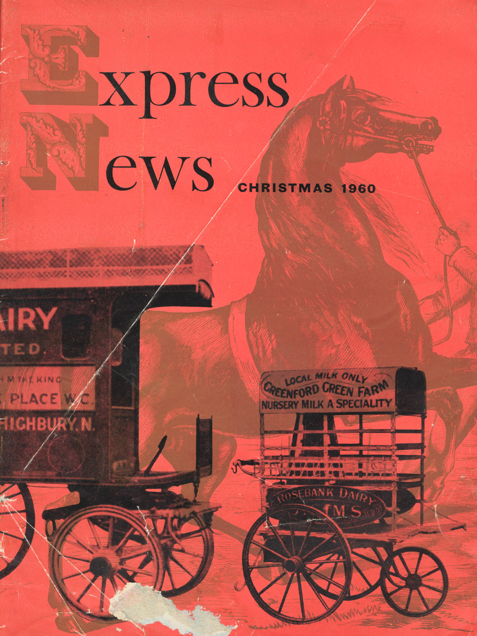 1960 Horse-drawn milk carts from Highbury & Greenford Green