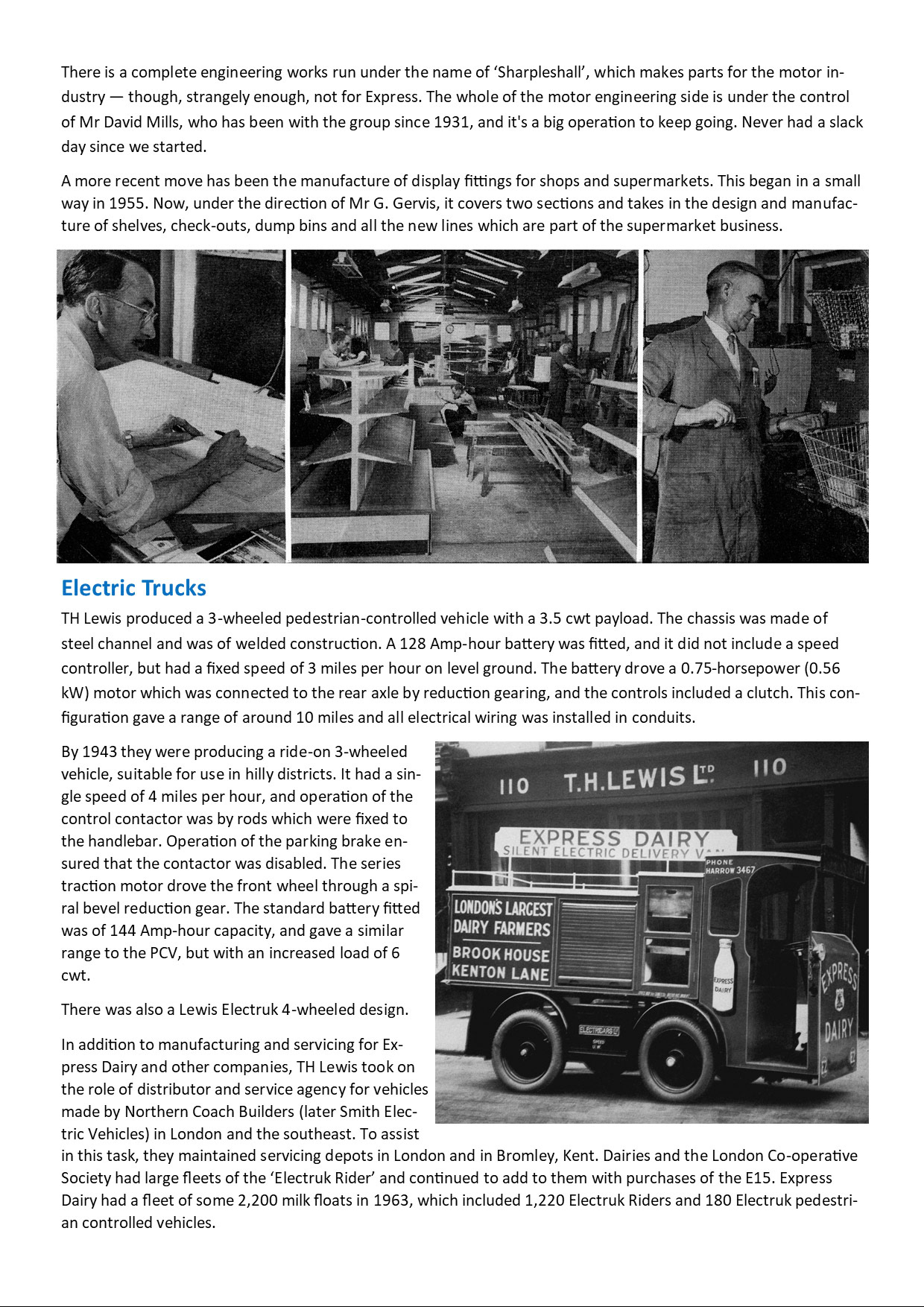 2023 T H Lewis History Page 3 (Express Dairy Tales publication)