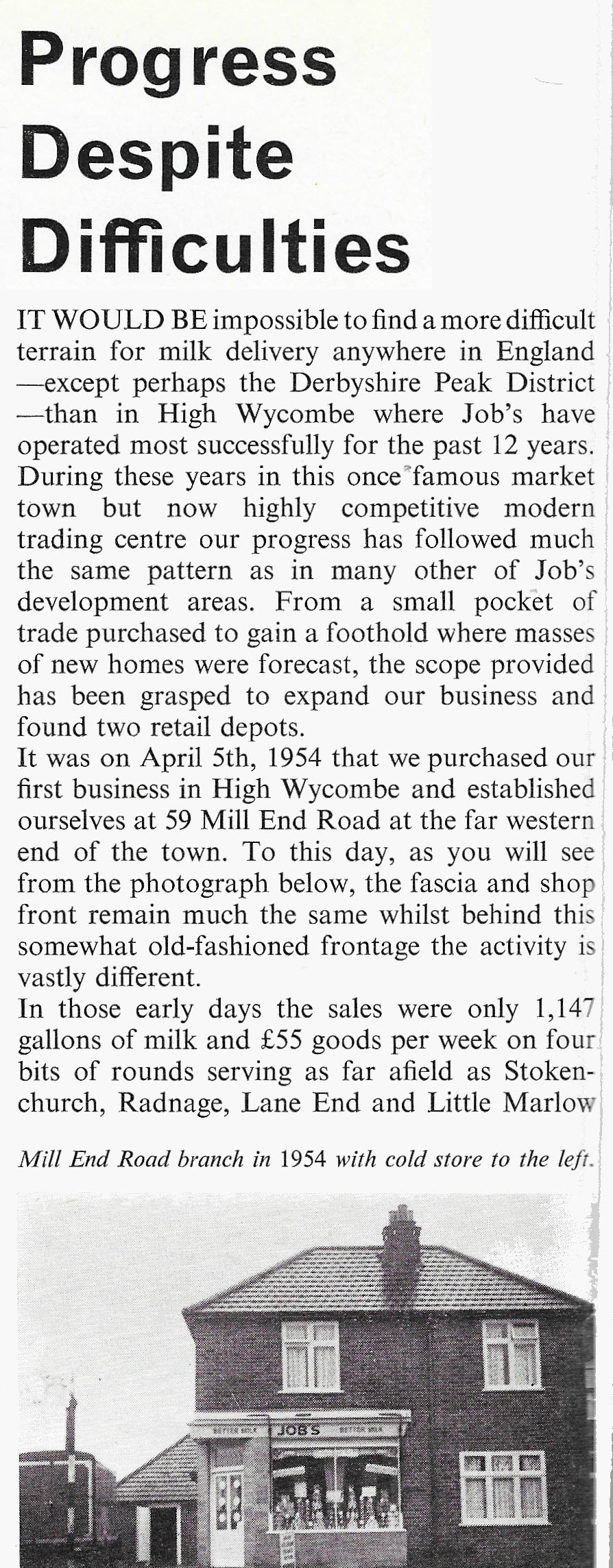1966 Job's Mill End, High Wycombe branch. (From Book of Job House Magazine, Autumn)