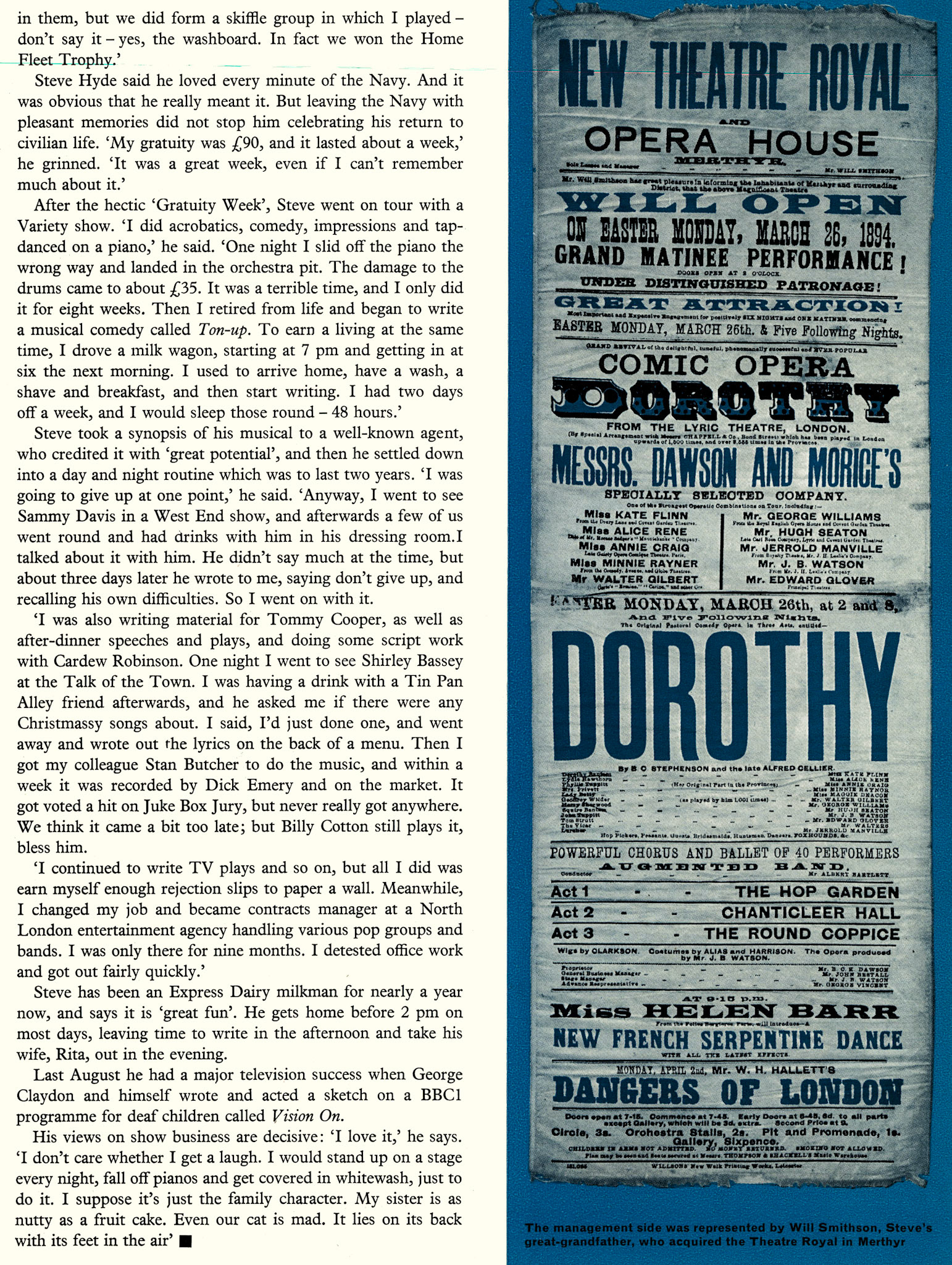 1965 Profile of Kingsbury milkman Steve Hyde. (Express News Christmas)