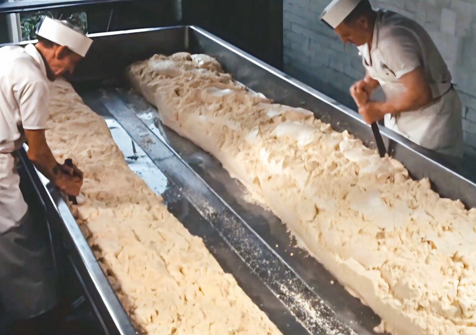 1960s Milborne, Gunus Skudra on the right. (Still from 'The Art of English Cheesemaking' video)
