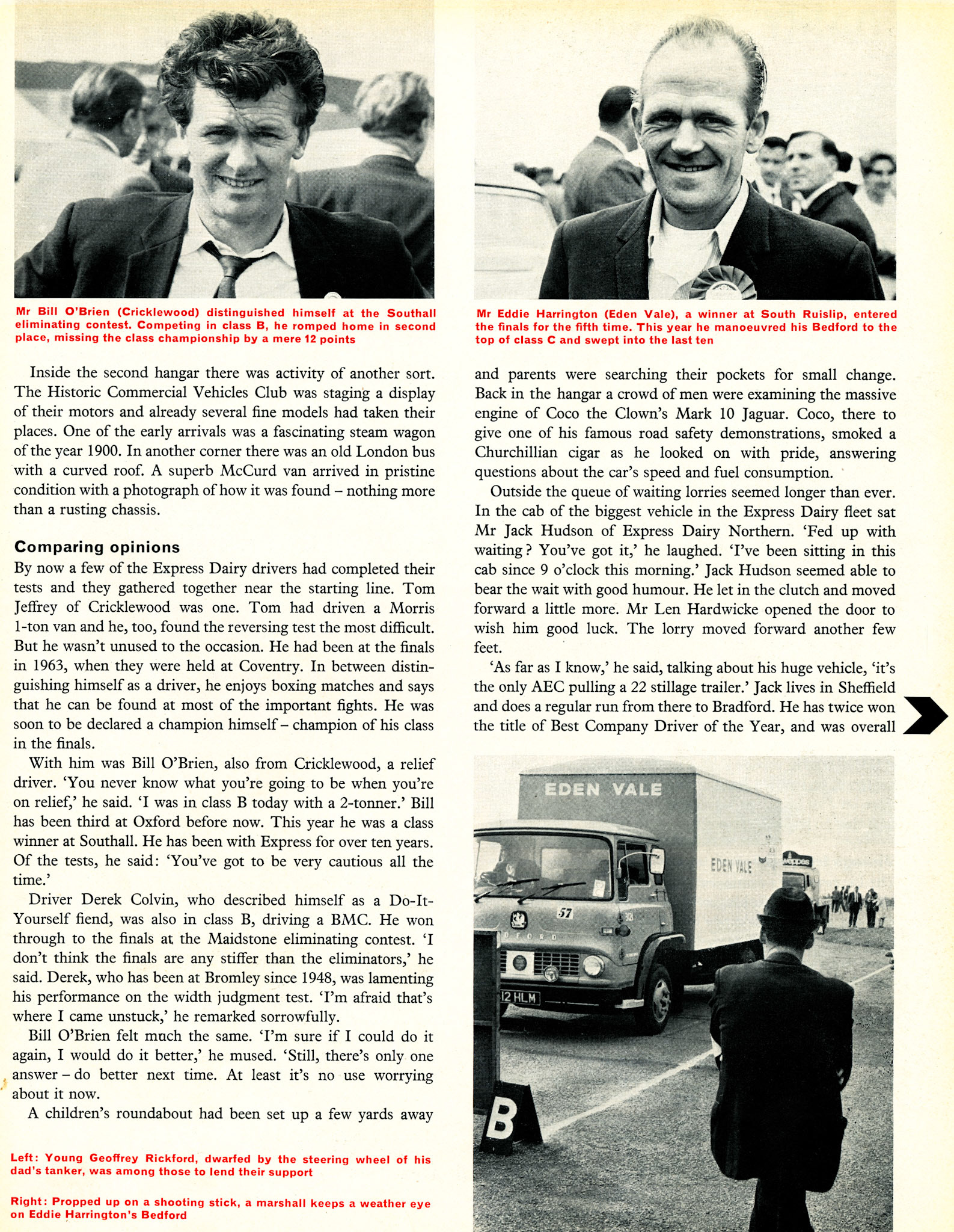 1965 National Lorry Driver of the Year Competition at Bramcote, near Coventry