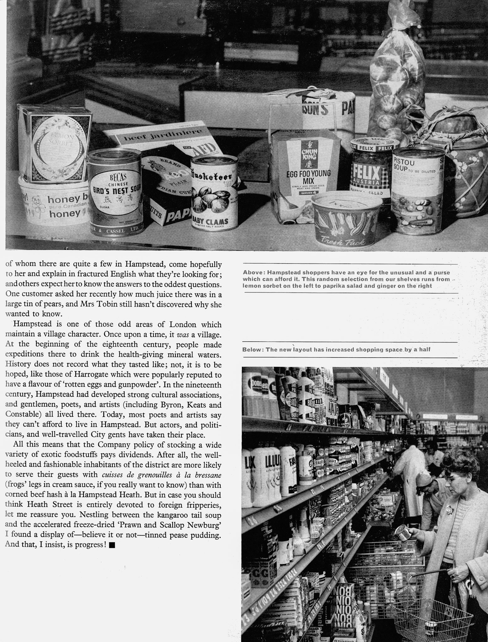 1965 Heath Street, Hampstead shop redevelopment. (Express News Summer/Autumn)