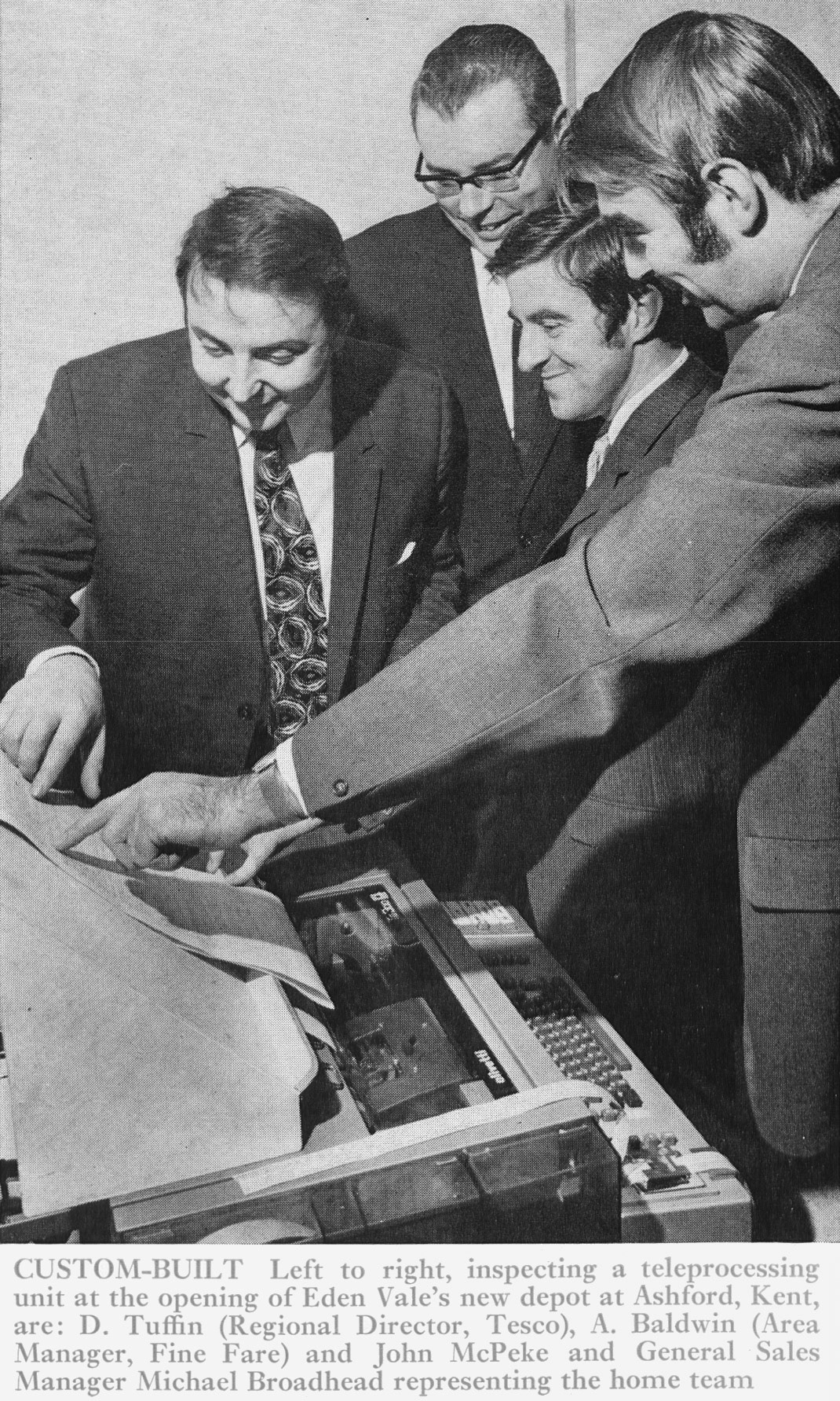 1972 Eden Vale's new Ashford Depot opens. (Express News Spring)