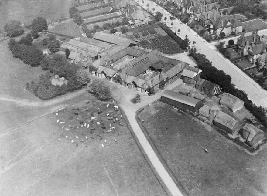 1960's Aerial view of College Farm (Courtesy Brian Wastell)