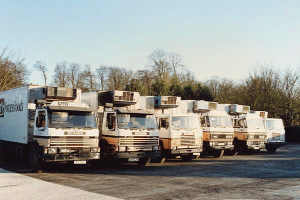 1985 Hunt's Frozen Foods trucks. (Courtesy www.huntsfoods.co.uk)