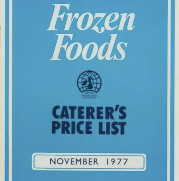1977 Hunt's Foods Price List. (Courtesy www.huntsfoods.co.uk)