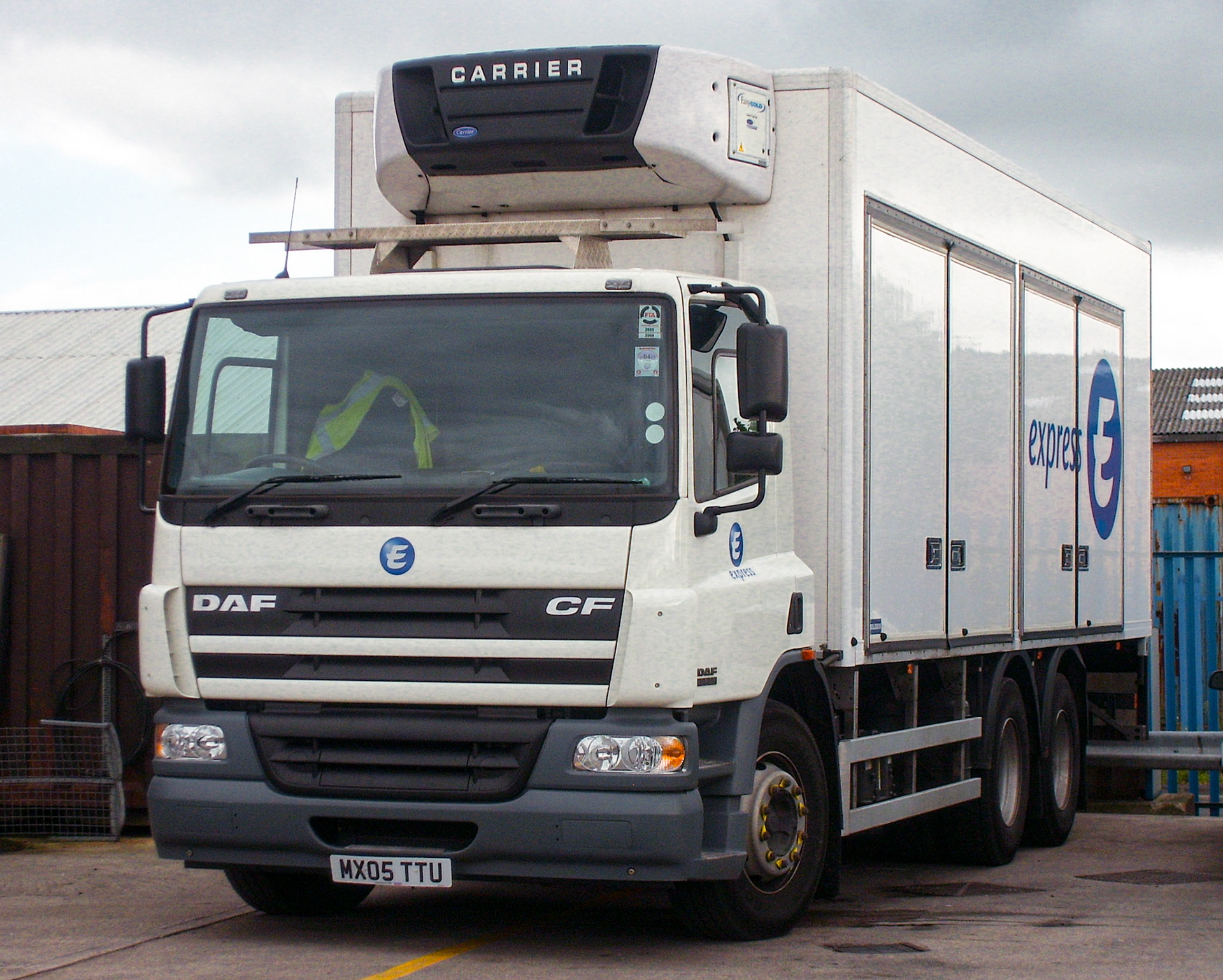 2006 DAF Refrigerated Rigid at Wigan Depot MX05 TTU (Courtesy Paul Luke)