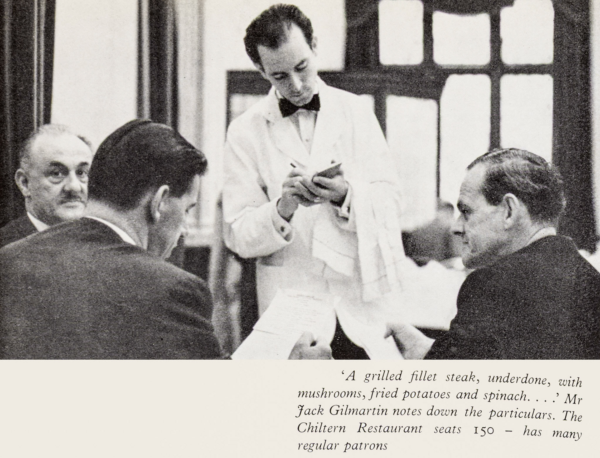 1962 Spiers &amp; Pond-Chiltern Restaurant with waiter Jack Gilmartin taking the orders. (Express News Autumn)