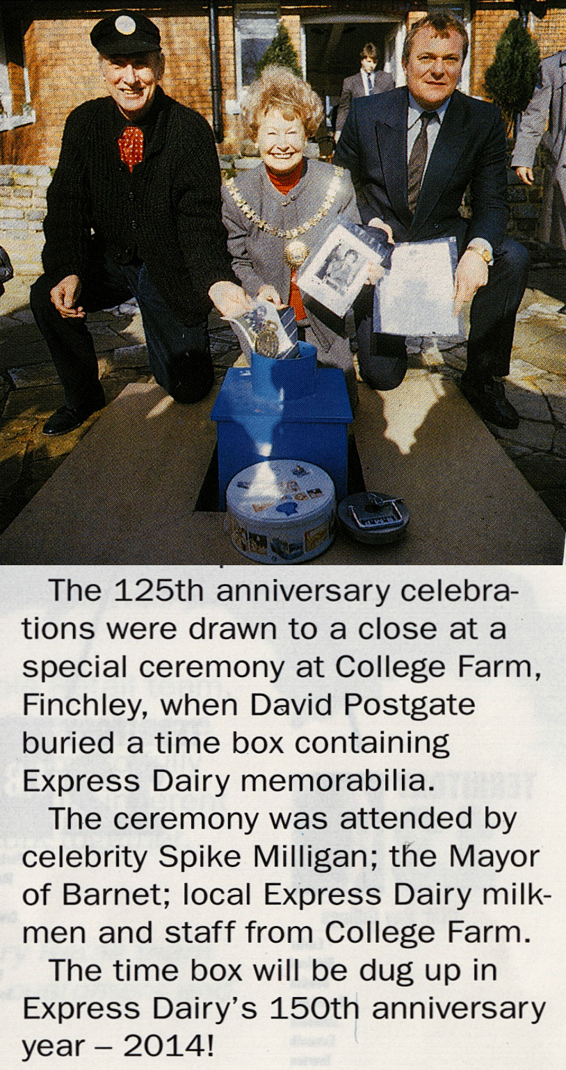 1990 Time Box buried at College Farm, Richard Monk in the background (1990 April Tops Magazine)