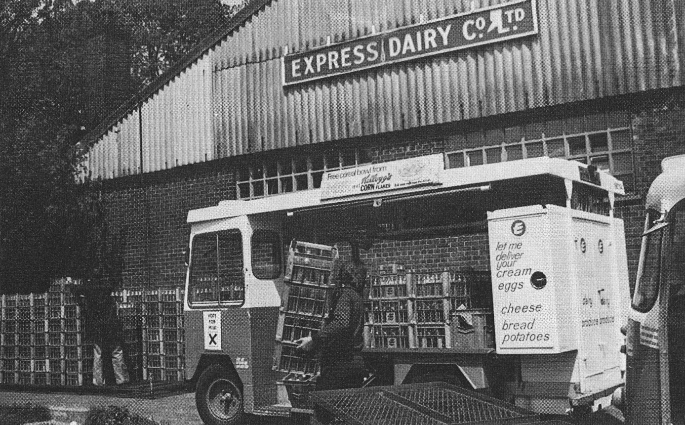 1979 Debbie Bampton - England soccer player delivers milk out of Swanley Depot, Kent. Richard Foord comments "Had twenty-two wonderful years here with a lot of wonderful people, with whom i have stayed friends with."