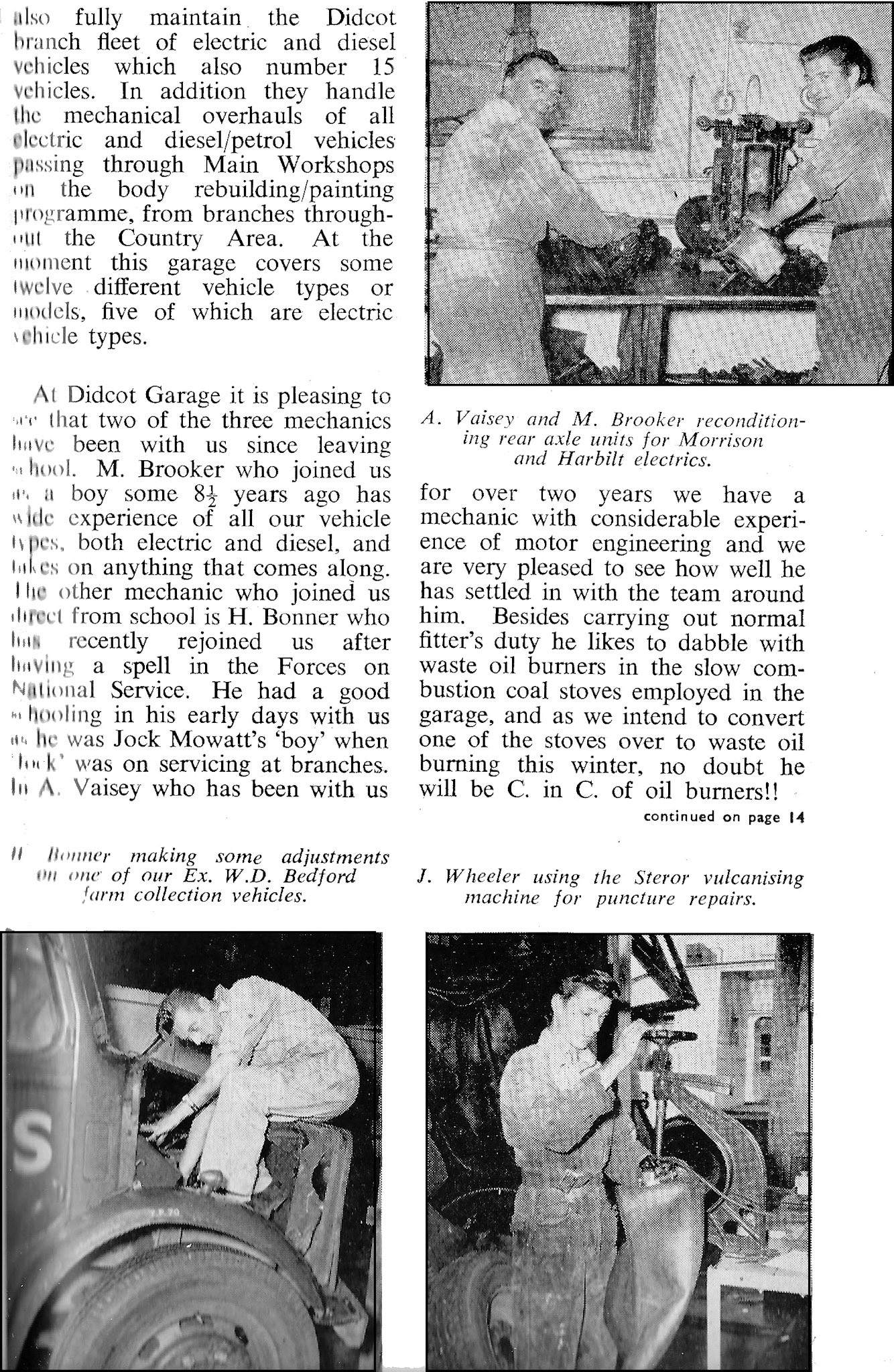 1957 October-Didcot Garage.  (Courtesy Book of Job, Roberts Foundation)