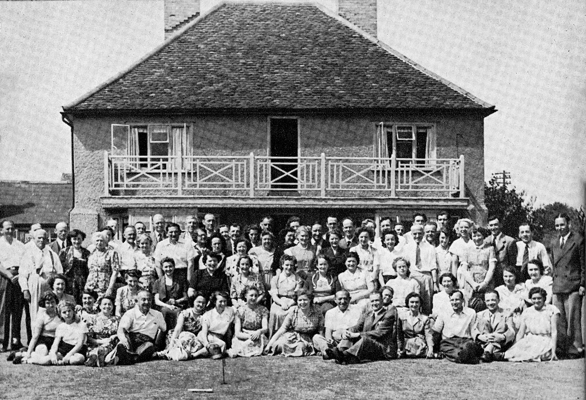 1958? Tesco staff visit to Goldhanger (From Sir John Cohen's biography 'Pile It High Sell It Cheap' by Maurice Corina)