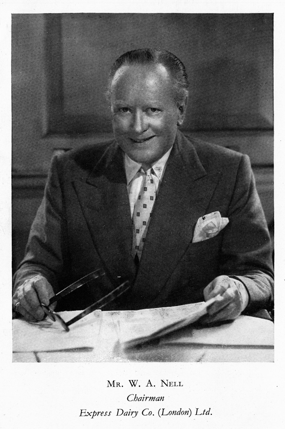 1954 Mr Walter Nell, Chairman. (Express Salesman's Manual Fourth Edition)