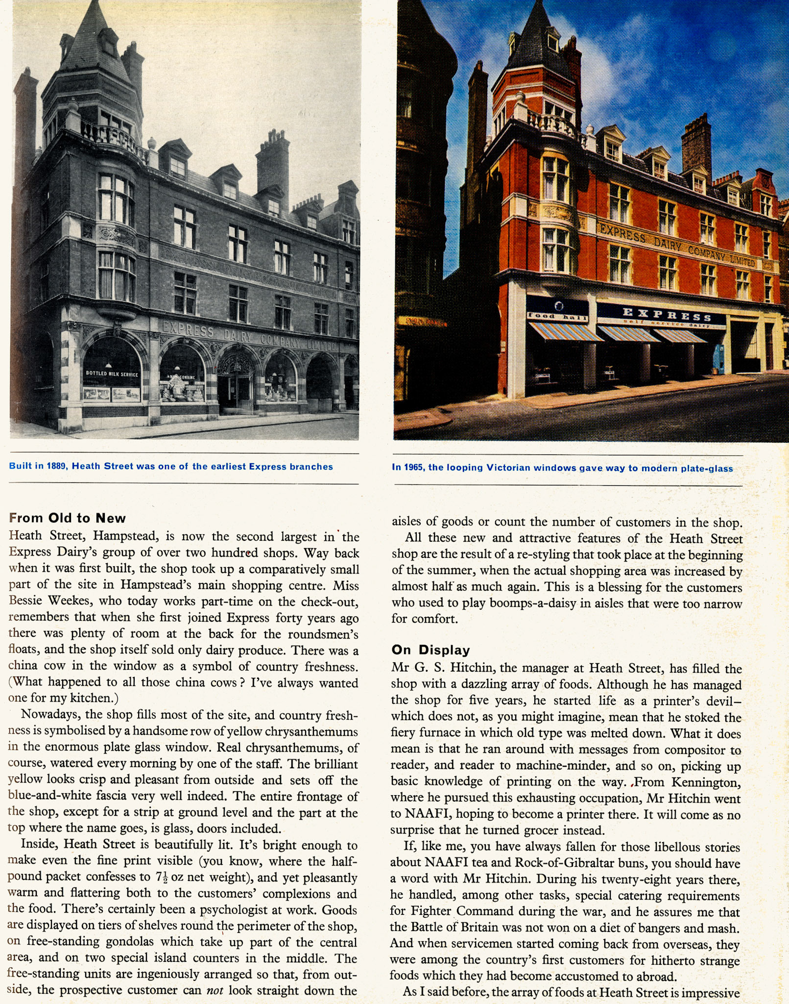 1965 Heath Street, Hampstead shop redevelopment. (Express News Summer/Autumn)