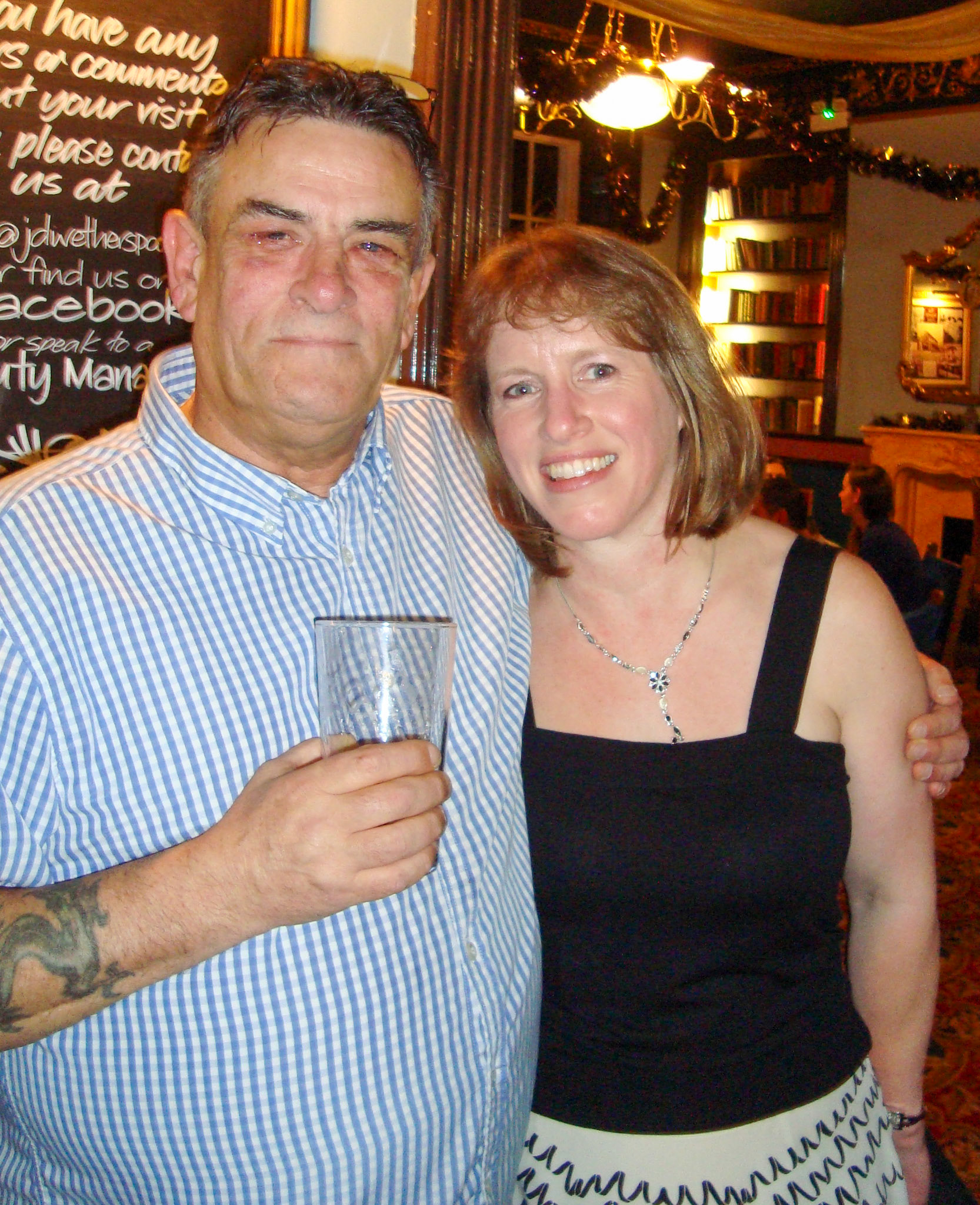 2014 Exeter Staff Reunion. Steve Evans and Sandra Wyatt. (Courtesy Phillip Budd)