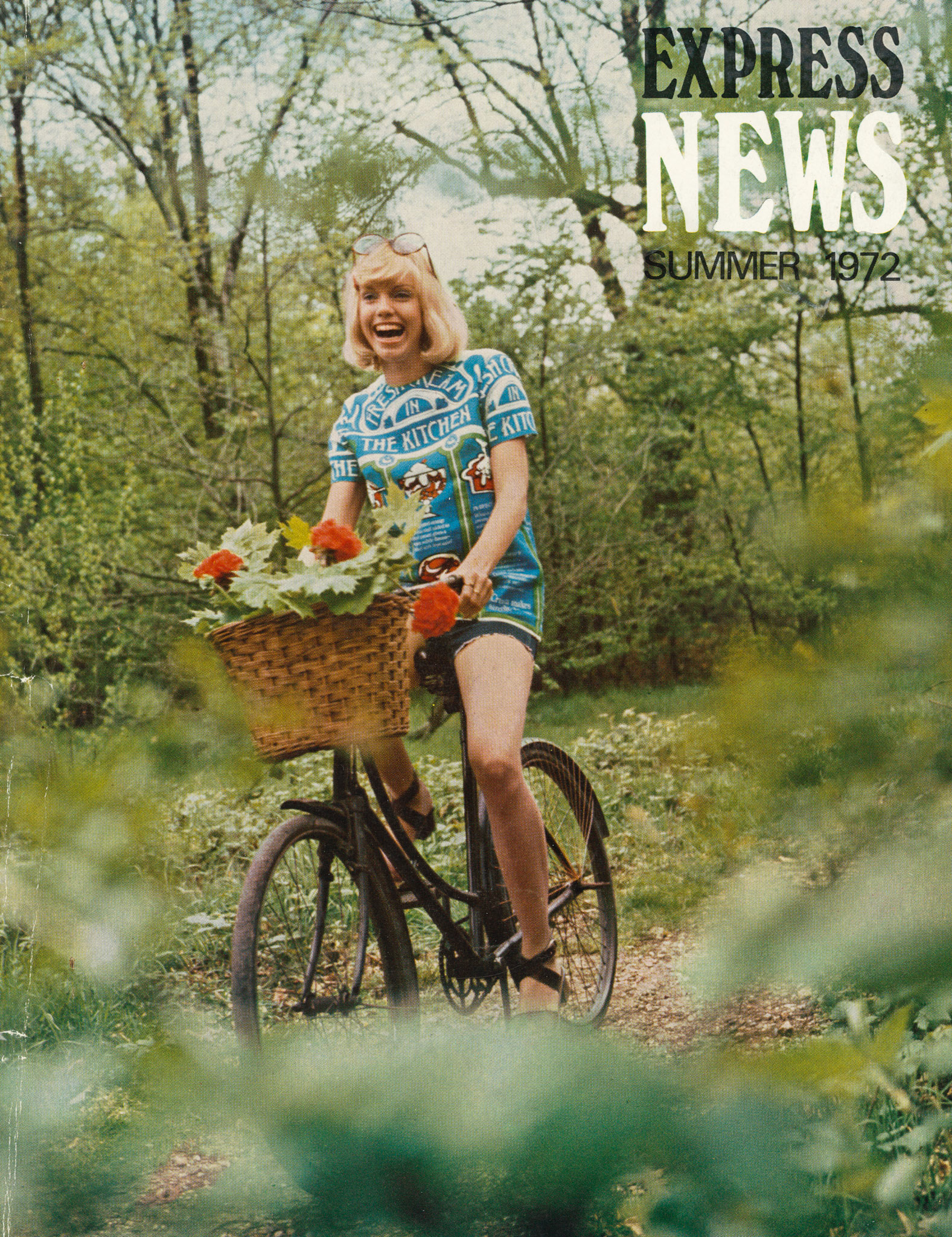 1972 Six Express Dairy tea towels stitched together on US model Nancy Lee!