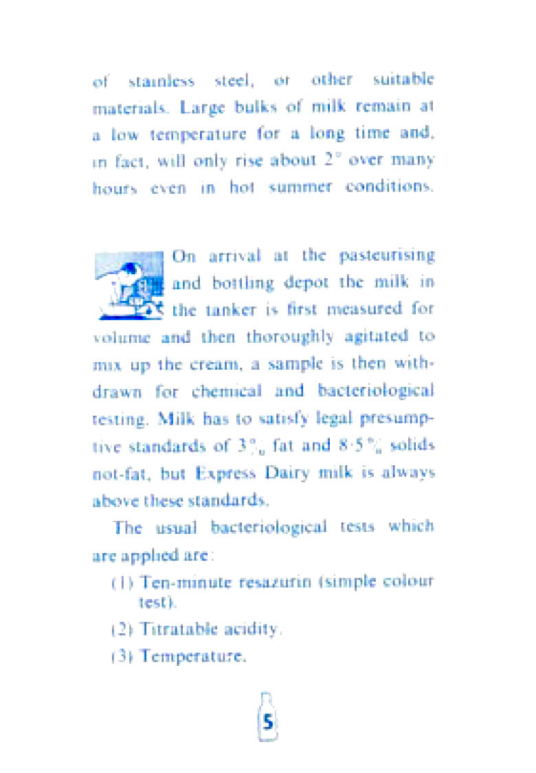 1963 customer leaflet 'The Story of MILK today'. 12 page leaflet issued to customers of Express Dairy, measures 10.2 cm. x 15.2 cm. when closed. (Courtesy Mark Hudson)