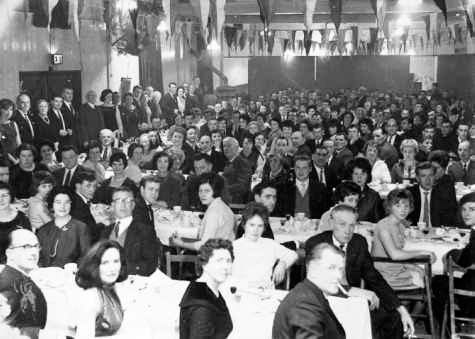 1960's Minsterley. Jean Simpkin comments "Dinner and dance in the early 60s, a lot of well know faces.. my mum included, sitting in between Vi Crowther and Van Morgan. Heather Williams commented "Mike and me on second table." Janet Miriam comments "George and Freda Lewis bottom left." Mandy Jones comments "Madge and David Cullis are in the middle of the pic, sooo lovely to see old pics." (Courtesy Jean Simpkin, Pontesbury past and present FB Group)