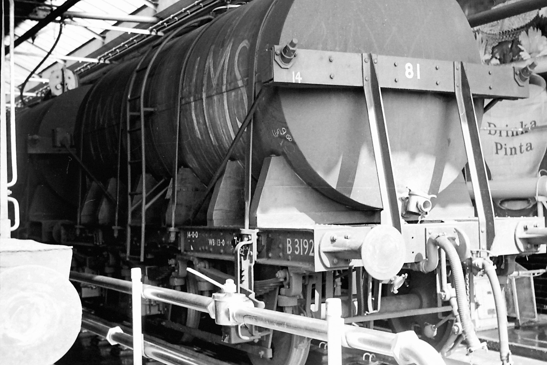 1970's South Morden rail unloading bay in operation. (Photographer Sam Jones)