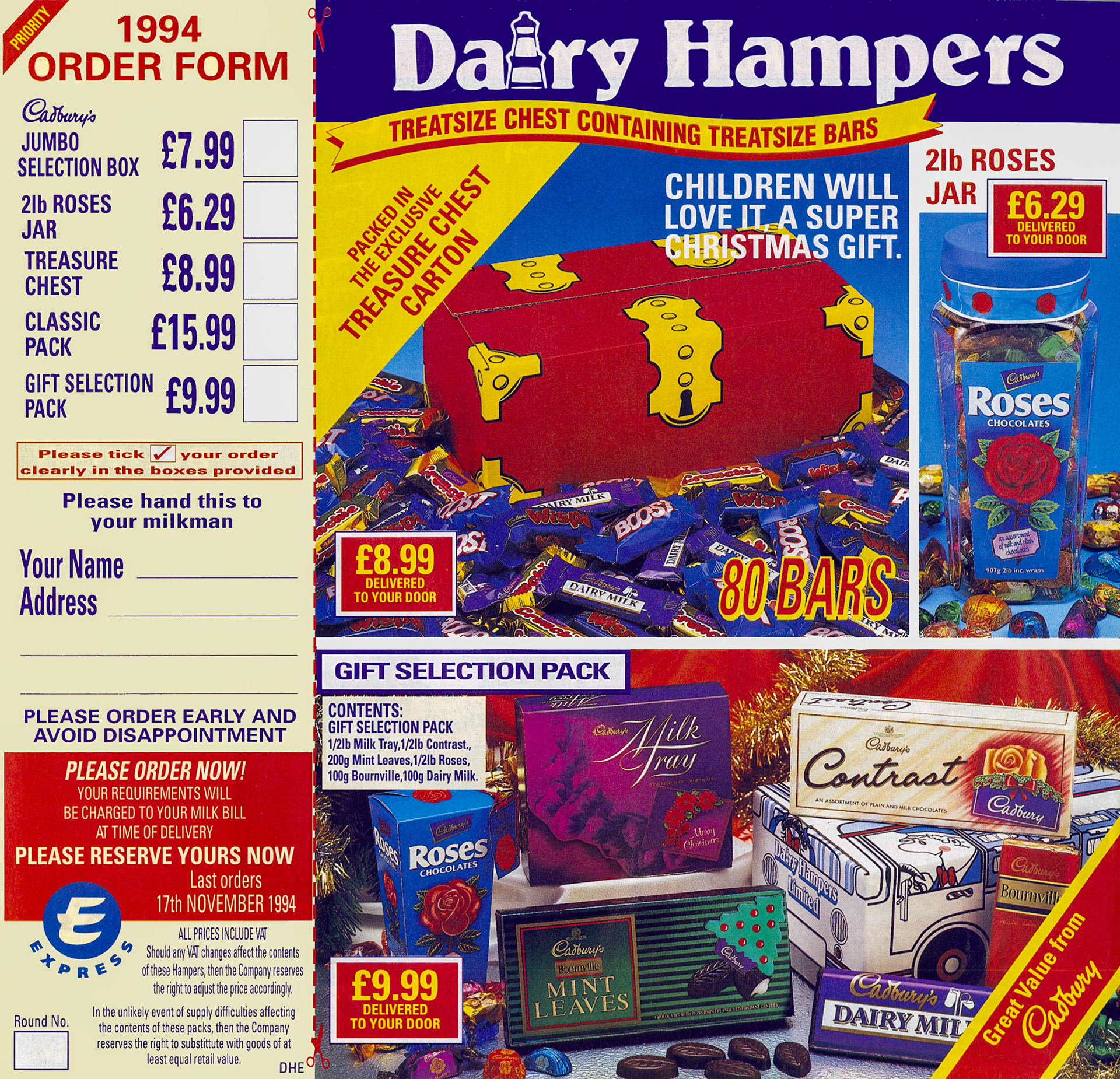 1994 Christmas Hampers leaflet (Courtesy Paul Luke)