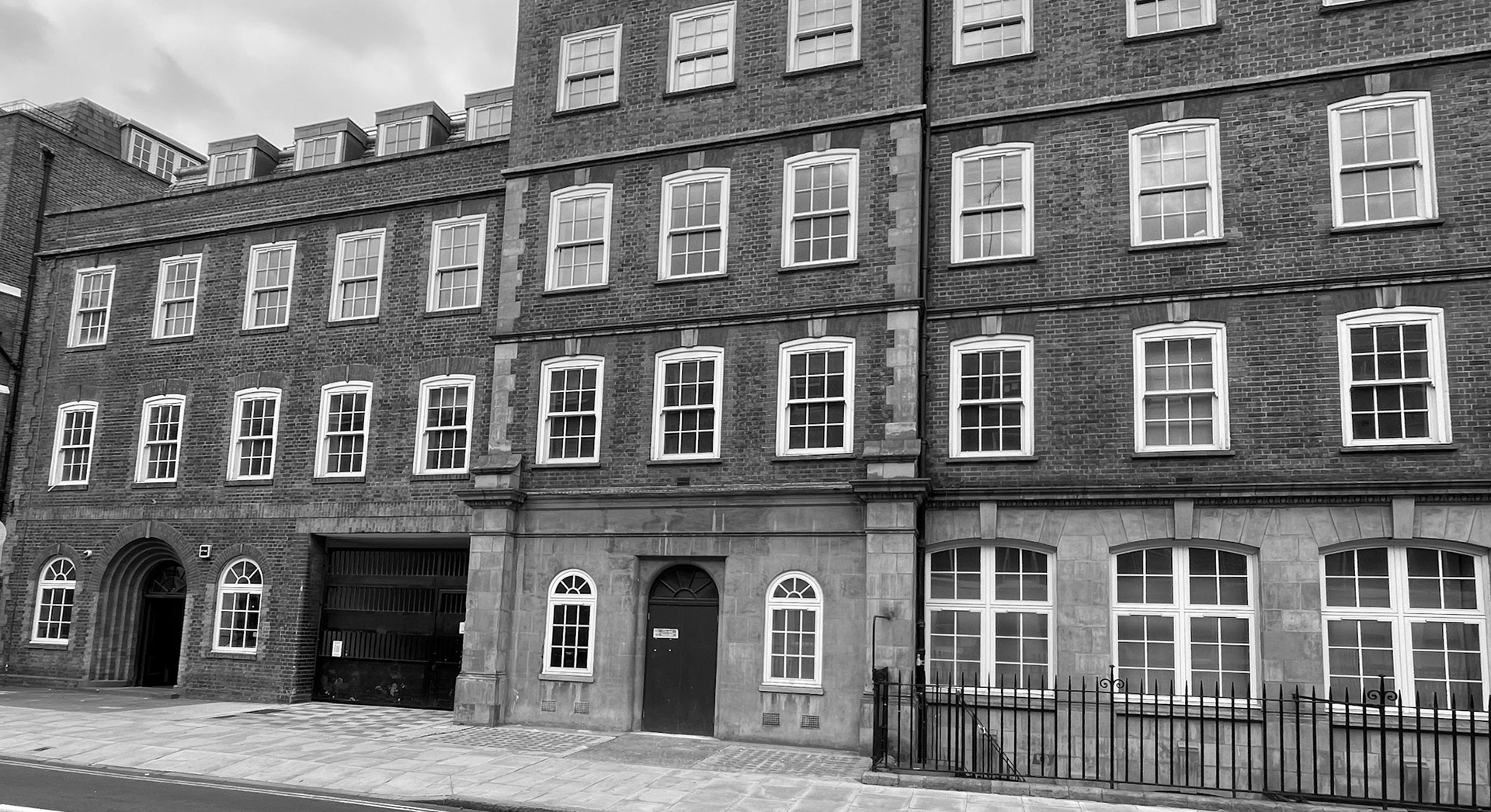 2023-August-15 Tavistock Place, previously the Express Dairy Head Office and now the London School of Hygiene &amp; Tropical Medicine and also home to Seacole Social Cafe.