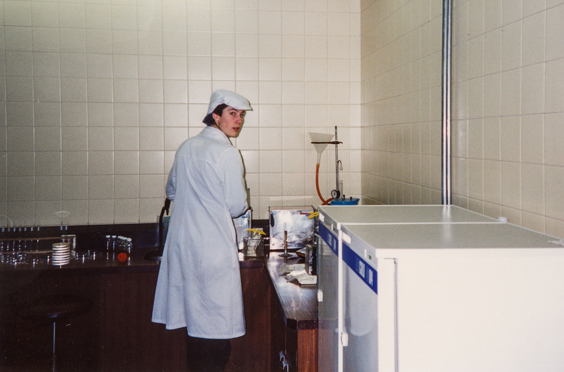 1991 Honiton, November, following closure announcement: Peta Wakeham on Bacti. (Courtesy Wendy Hawker)