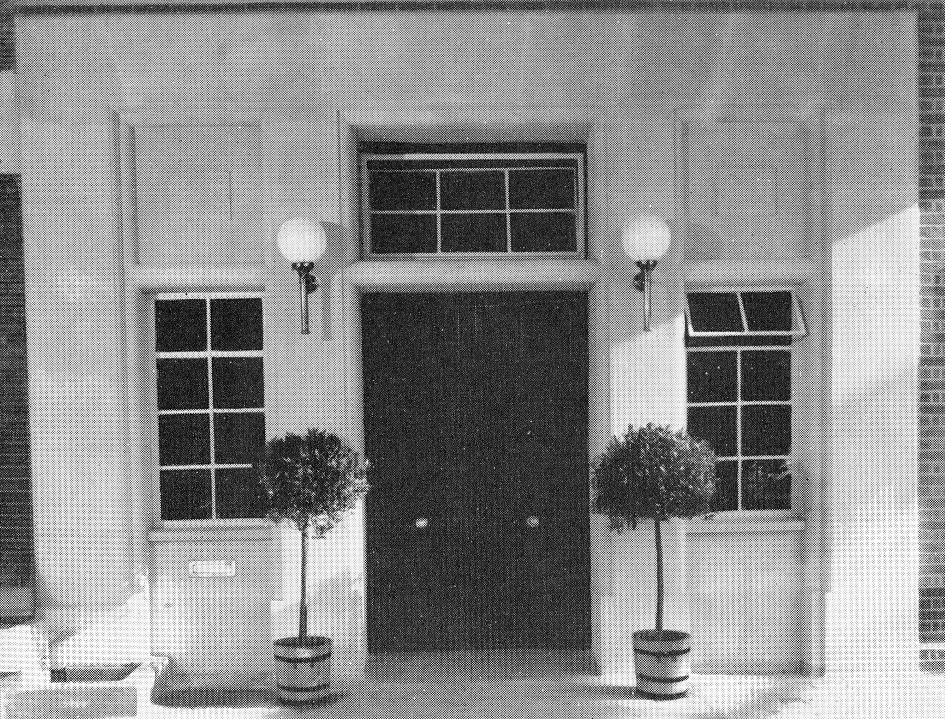 1955 South Morden-Front Entrance (Image from Official Opening Brochure, courtesy Paul Luke)