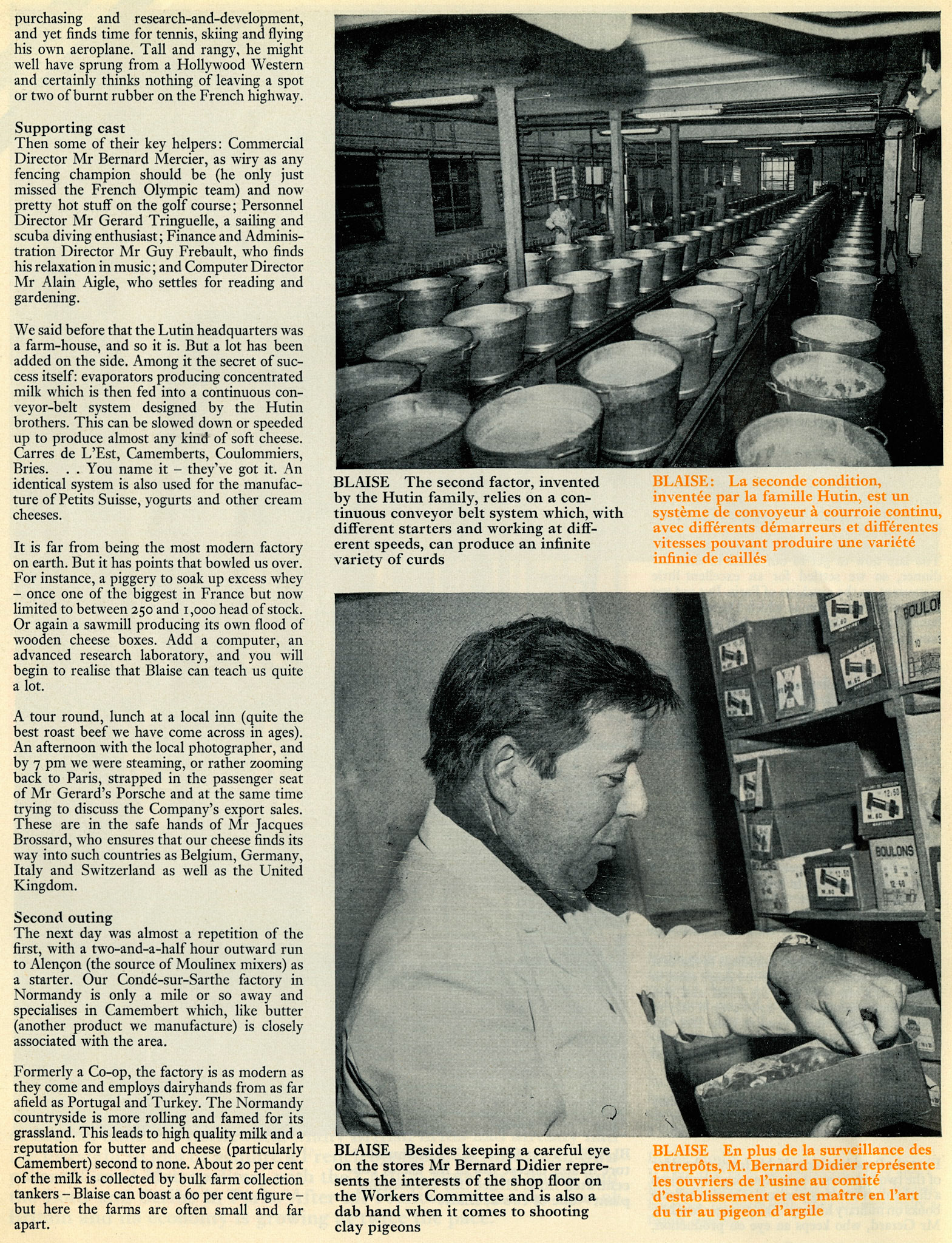 1974 Fromageries Lutin in Blaise, France