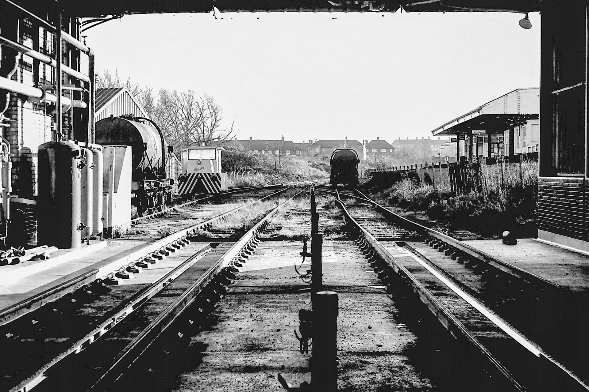 1970's South Morden rail unloading bay in operation. (Photographer Sam Jones)