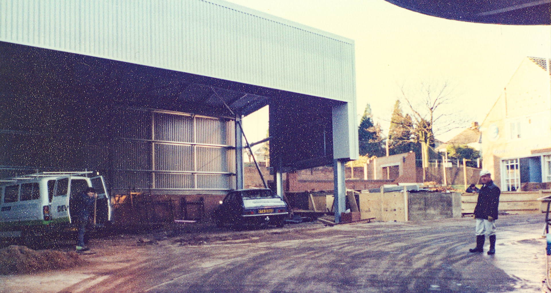 1980s Exeter Processing-silo and milk reception construction. (Pictures by Syd Johnston, presented by his son Ian via Teresa Heal)