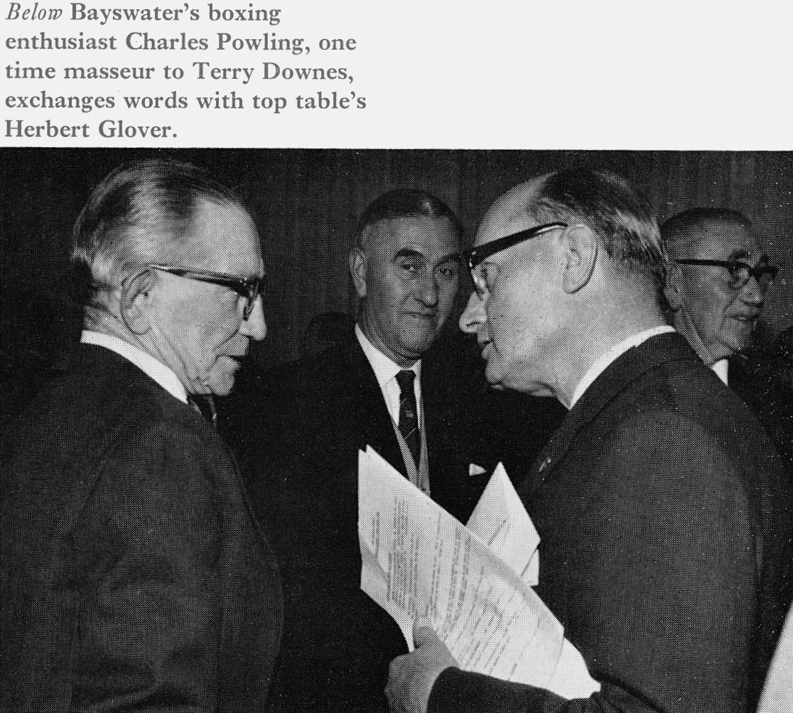 1969 Bayswater's Charles Powling at the Long Service Dinner. (Express News Summer)