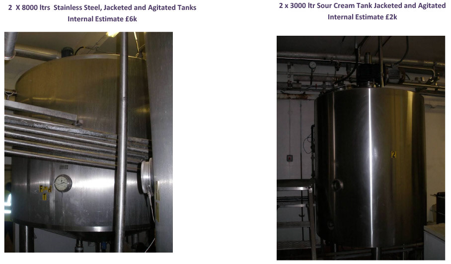 2012 Minsterley: Site Service and Storage Equipment-Jacketed tanks.  (Greencore Asset Sale on purchase by Muller, Courtesy Paul Bloor)