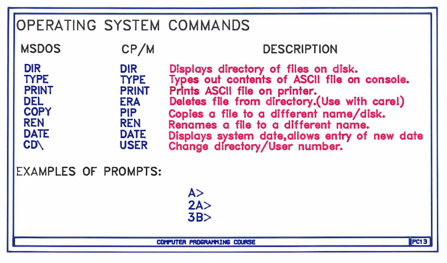 1987 - BASIC Programming Course devised by Peter Roper for management at South Morden Processing. We had despatch and weighbridge systems running under CP/M (MP/M) and the first IBM PC's were just beginning