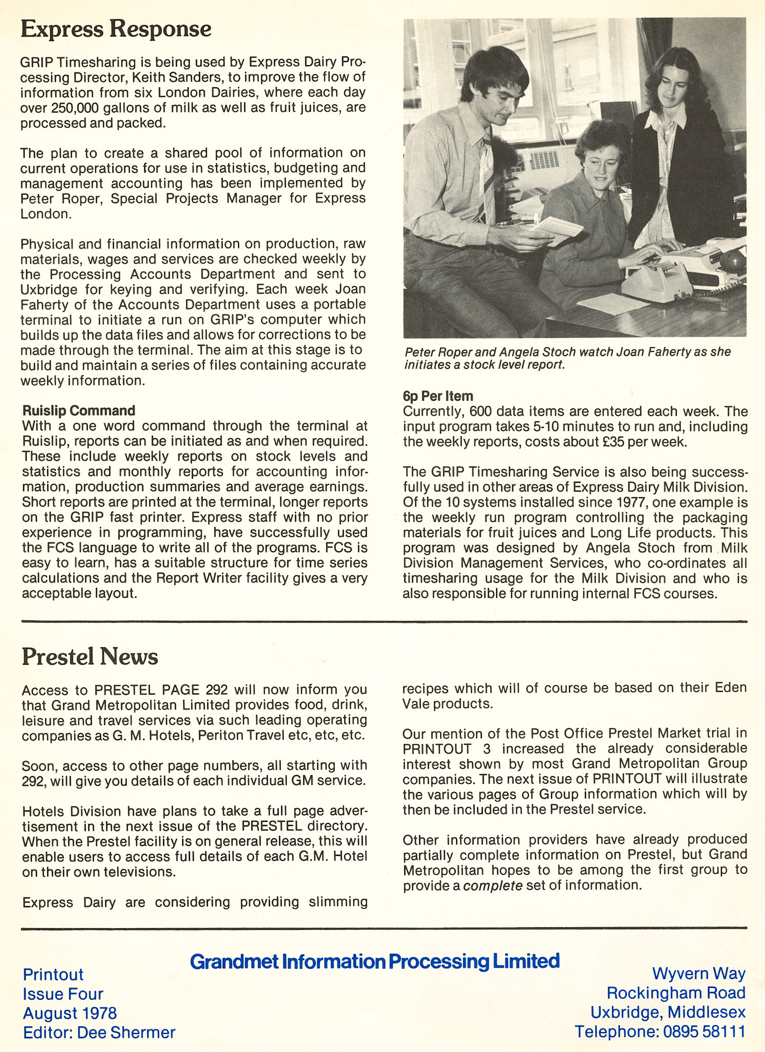 1978 Printout Newsletter GMS 4