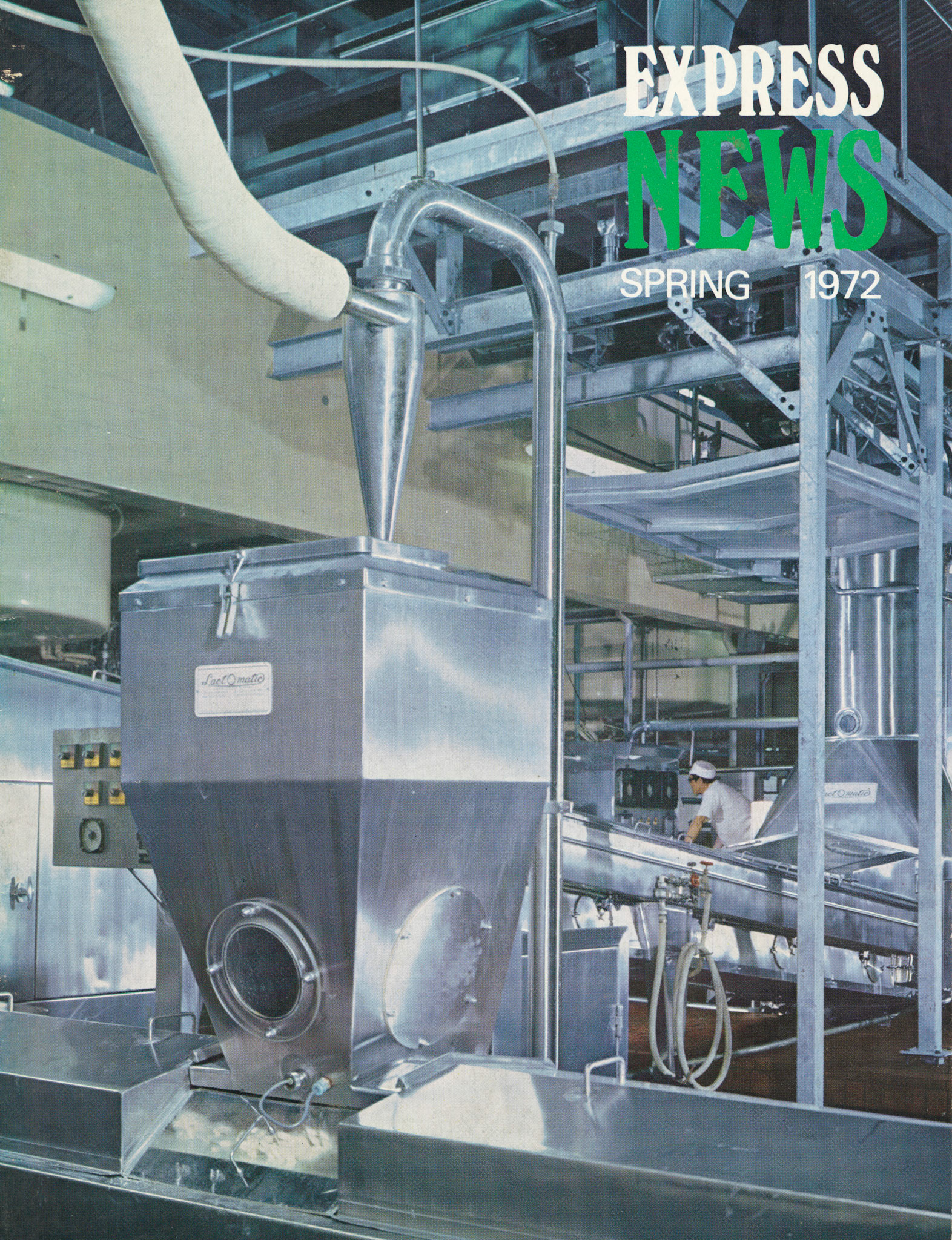 1972 Appleby automatic cheddaring machine with operator Brian Havard