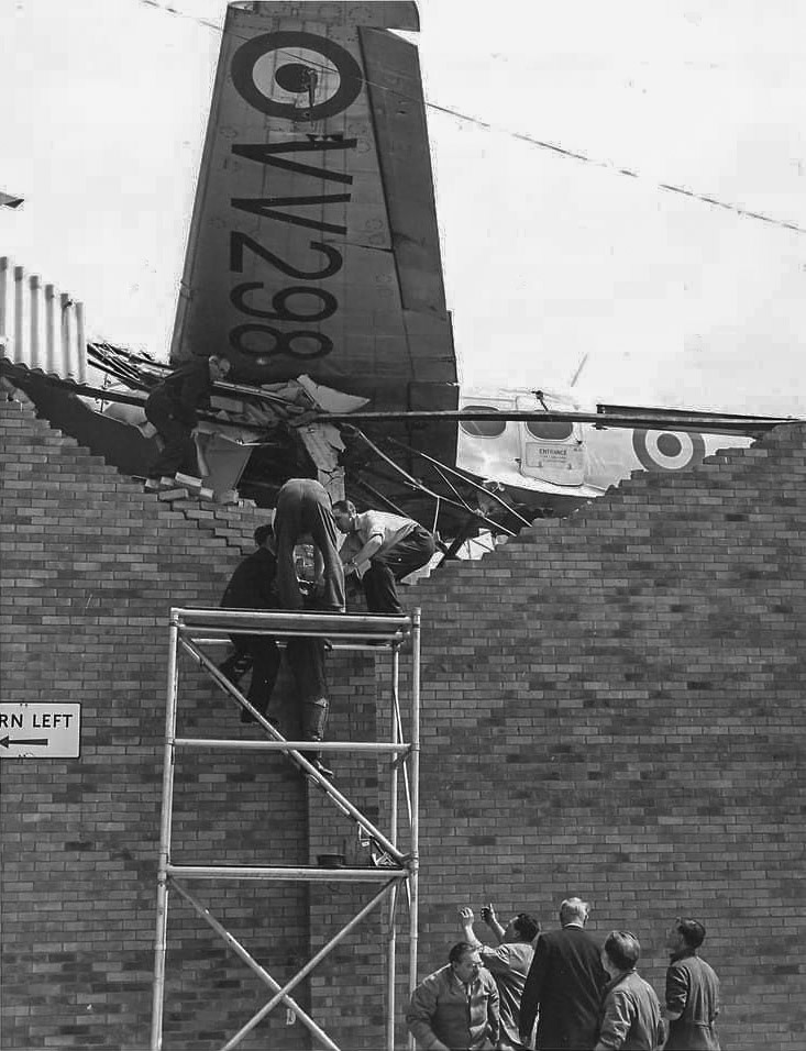 1960 (01 June). Avro Anson VV298. (Courtesy https://www.pprune.org/aviation-history-nostalgia/379570-egg-packing-anson-2.html)