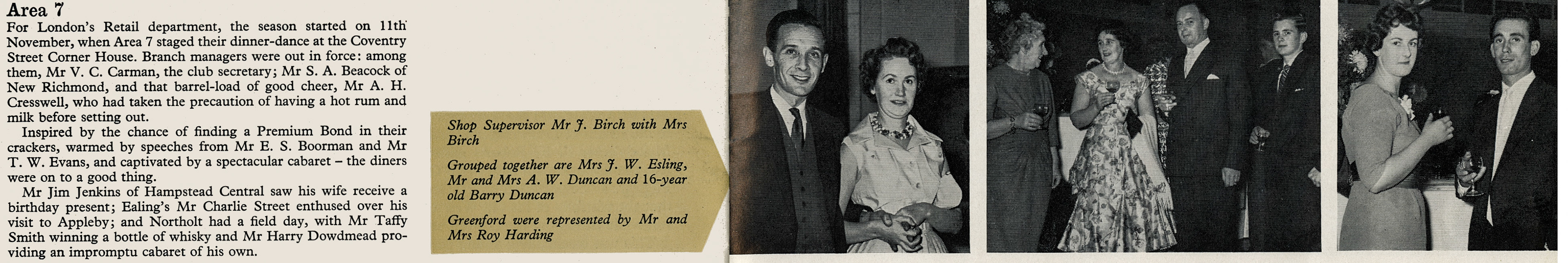 1960 London Region Dinner-dances.  (Express News Spring)