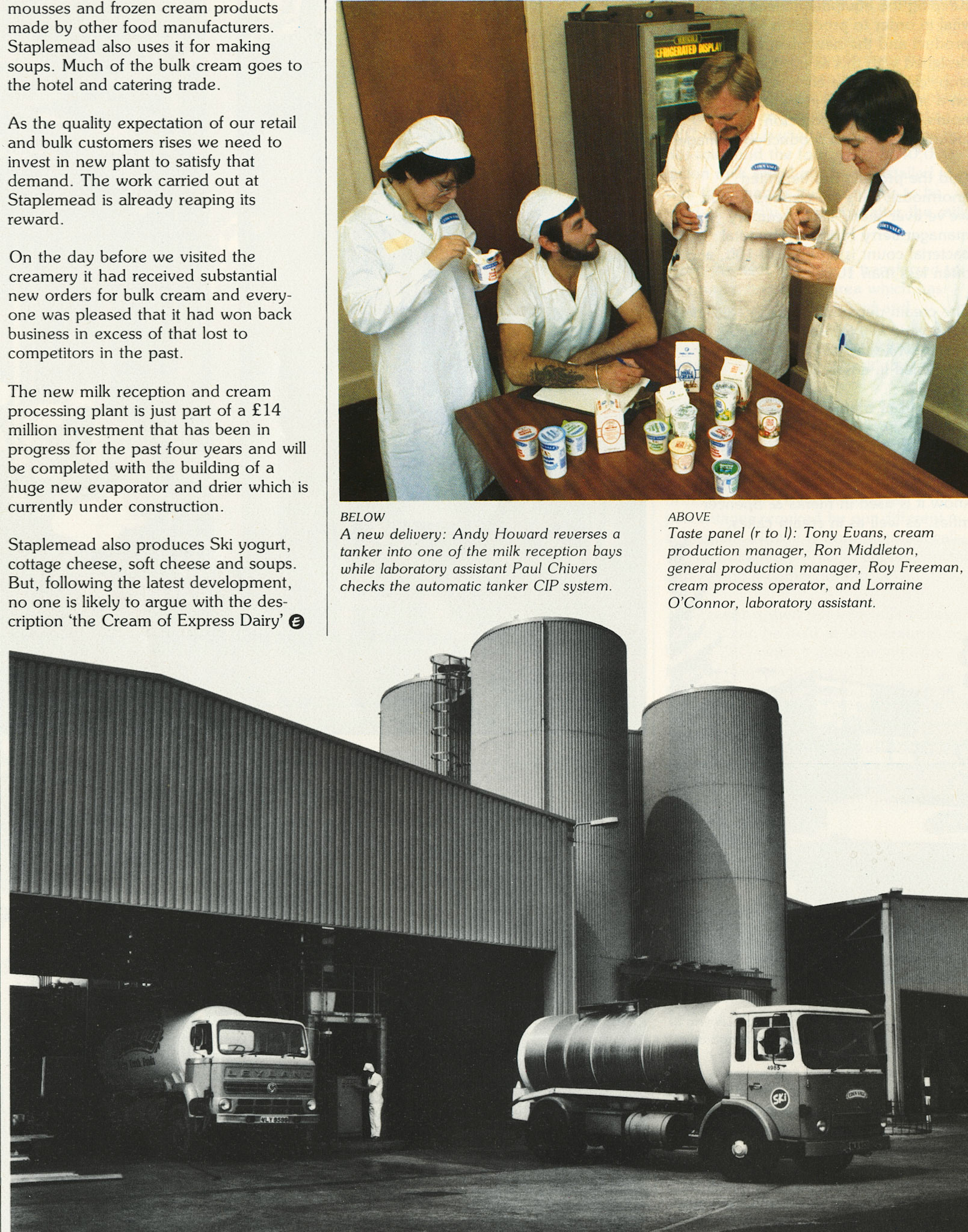 1983 Staplemead investment in cream plant