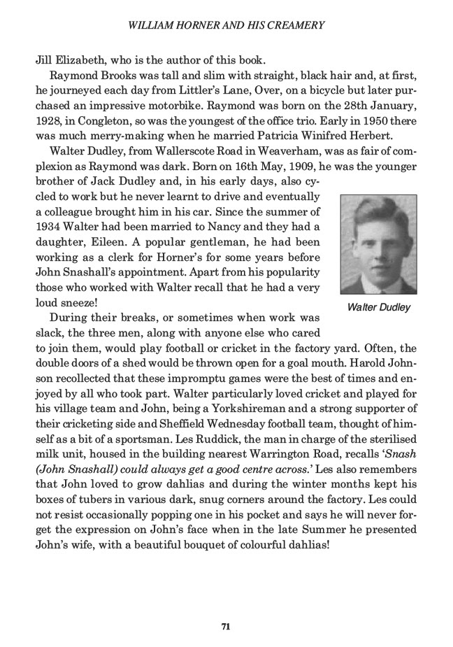 William Horner and his Creamery, Jill King