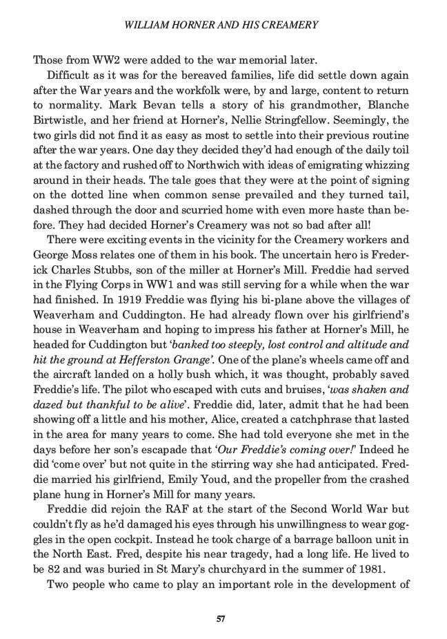 William Horner and his Creamery, Jill King