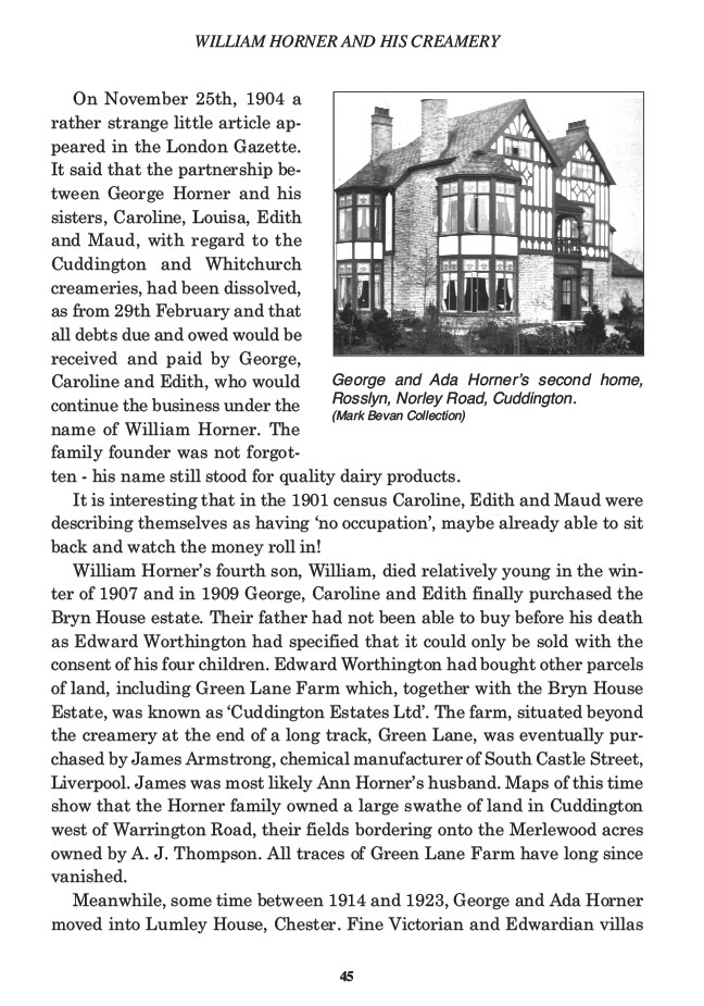 William Horner and his Creamery, Jill King