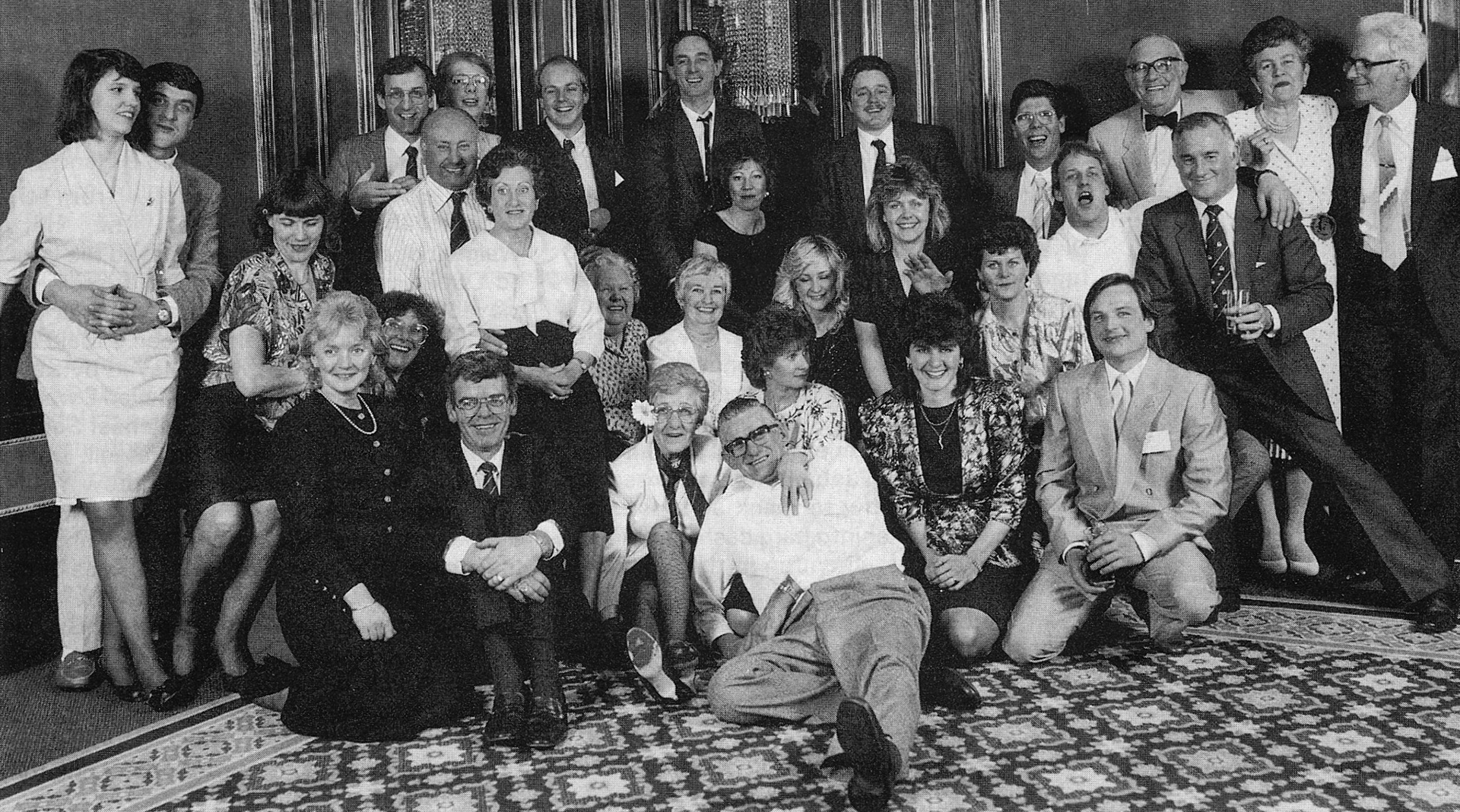 1989 Long Service Dinner awards many London staff who completed 45, 40, 35 and 30 years service - Express Foods News (Courtesy Beryl Purslove)