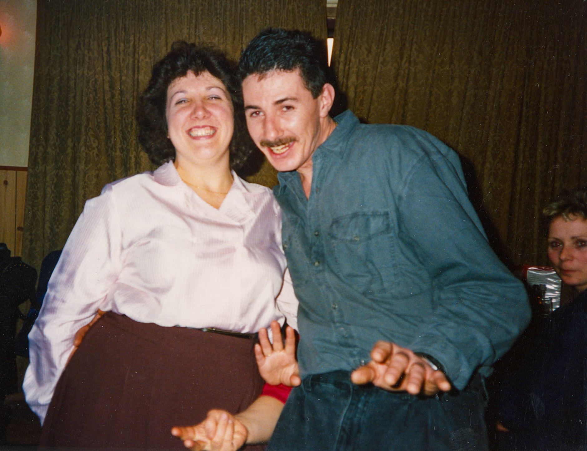 1992 Honiton Last Day, January 10th:  Sheila Webber, Andy Rose and Linda Goddard (Courtesy Wendy Hawker)