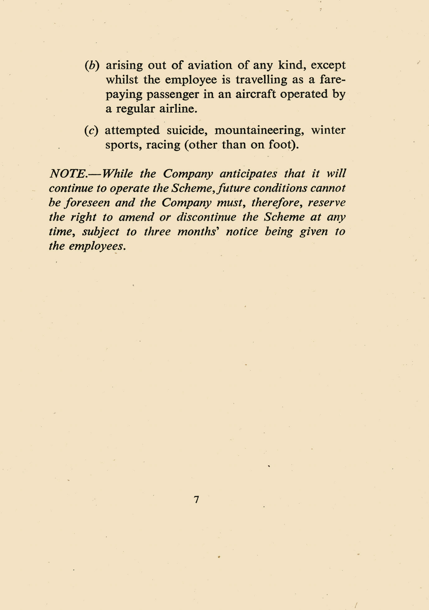 1953 Employee leaflet explaining the Sickness and Accident Scheme (Courtesy Paul Smith)