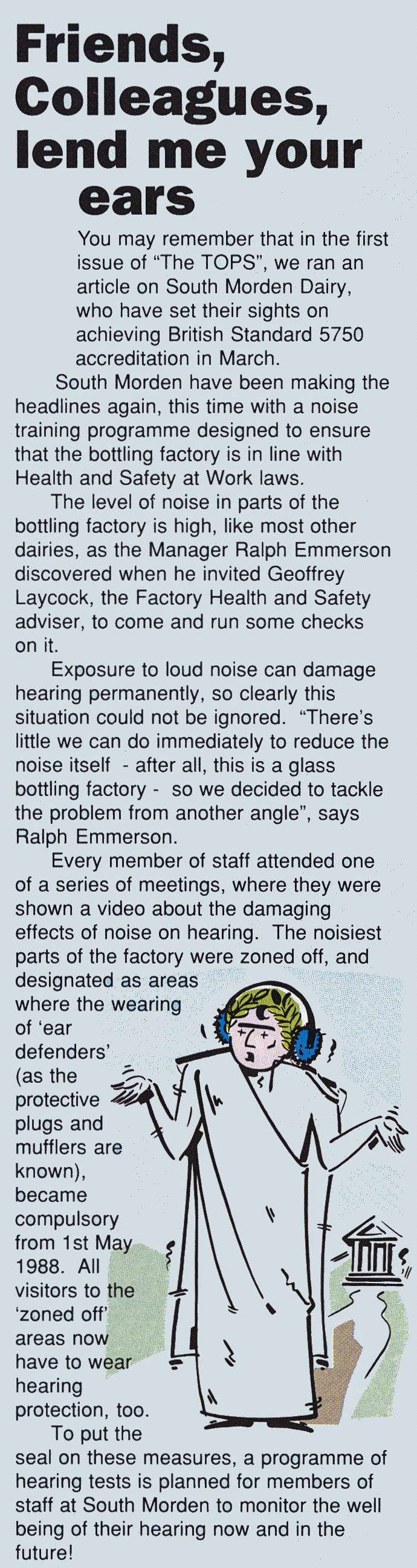 1989 South Morden run noise training programme.