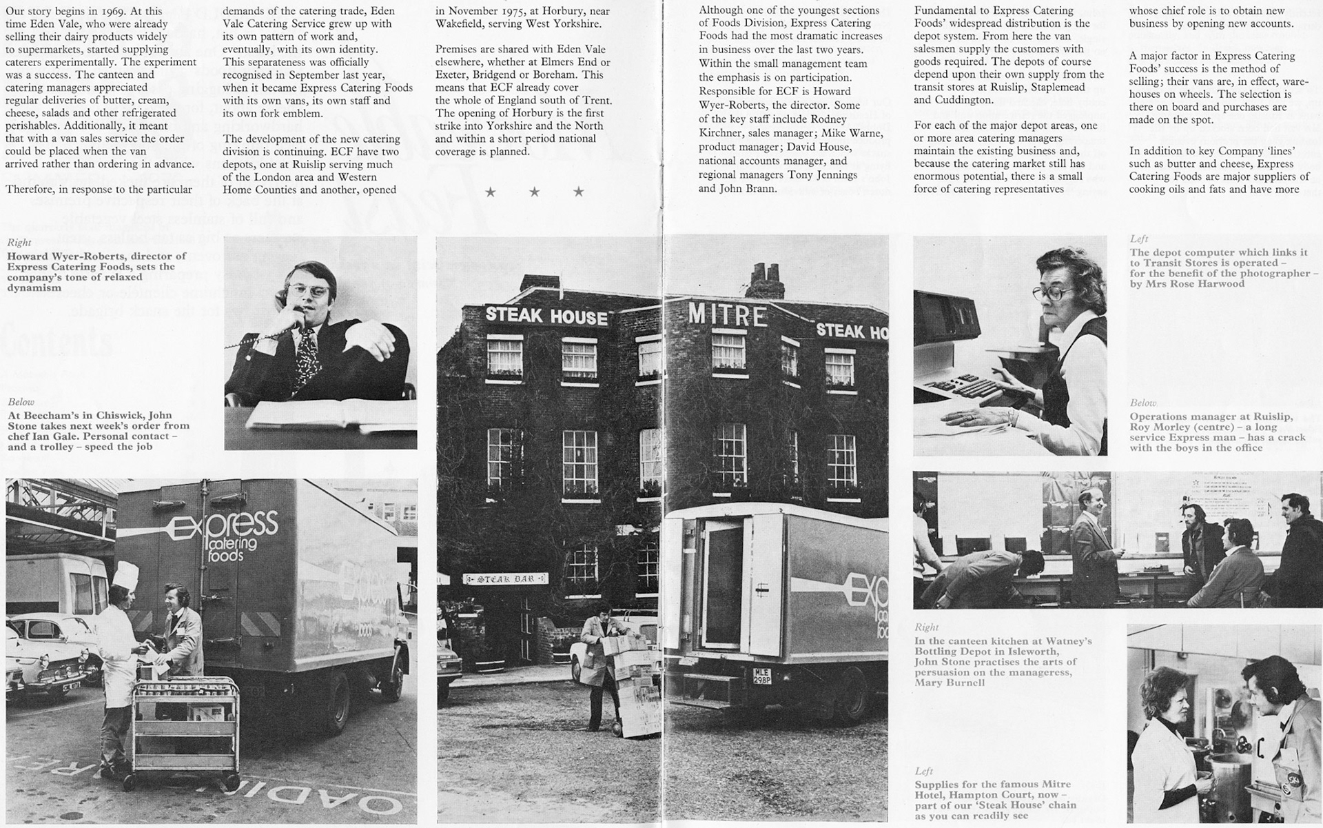 1976 Express Catering Foods operation in London